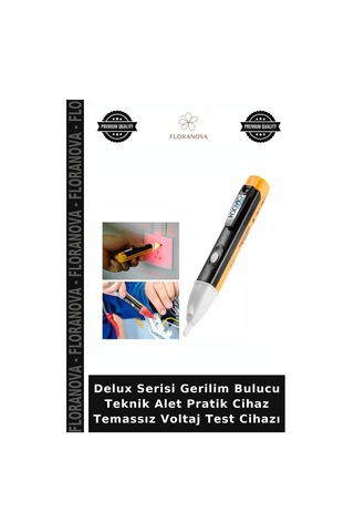 Delux Serisi Gerilim Bulucu Teknik Alet Pratik Cihaz Temassız Voltaj Test Cihazı