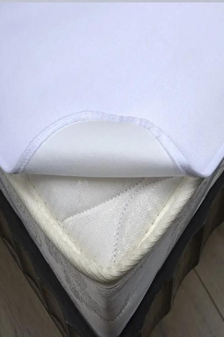 Mycey Sıvı Geçirmez Micro Alez 150x200 Cm Çift Kişilik Yatak Koruyucu Beyaz