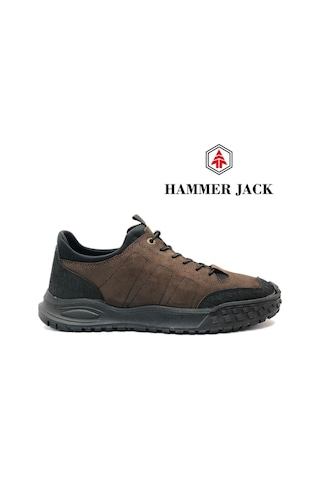 Hammer Jack 102-24805-m Henley Hakiki Deri Casual Erkek Ayakkabı Kahverengi