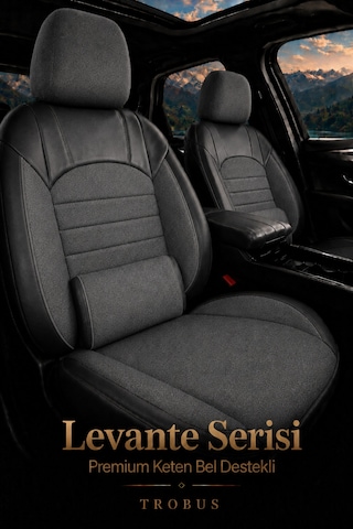 Volvo V40 2012-2019 Uyumlu Levante Serisi Füme Oto Koltuk Kılıfı