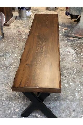 Ceviz Rengi Kütük Bank Ölçüsü 140x35.cm