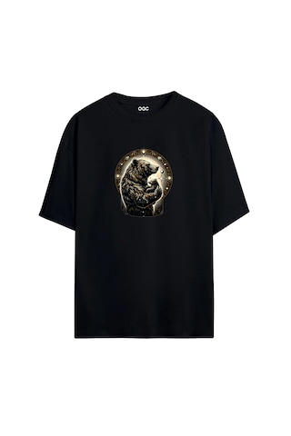 Ogc Ayı Oversize Unisex T-shirt Siyah