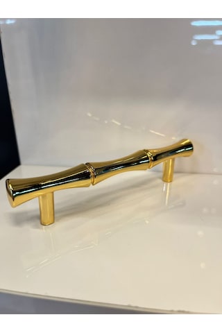 Lüx Bambu Metal Kulp 96mm Altın Dolap Kapak Modern Çekmece Mobilya Tv Ünite Komidin Vestiyer Gold Altın
