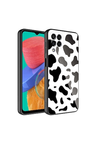 Galaxy M33 Kılıf Kamera Korumalı Desenli Sert Silikon Zore Epoksi Kapak NO7