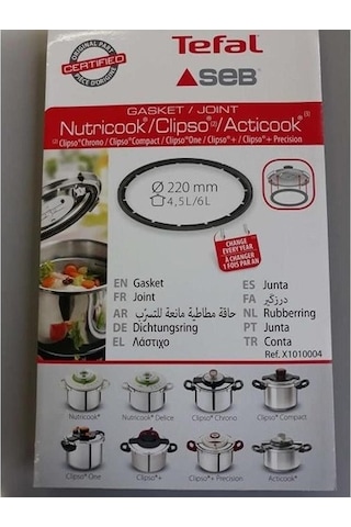 Tefal Nutricook - Acticook Uyumlu 4.5 + 6 LT Düdüklü Tencere Lastiği