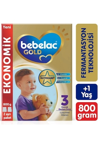 Bebelac Gold 3 Çocuk Devam Sütü 800 G 4 Adet