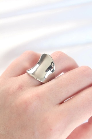 Silver Renk Ayarlanabilir Kavisli Ayna Yüzük - Tj-byk3114 Çok Renkli