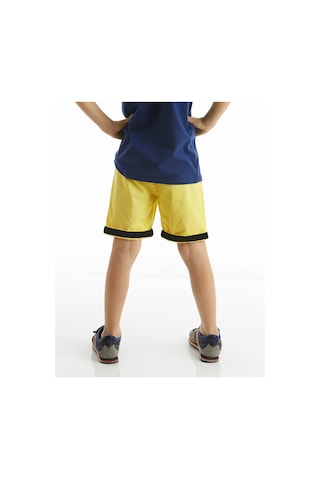 Denokids Mushi Sarı Erkek Çocuk Gabardin Şort Çok Renkli