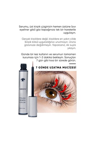 Nedox Kaş ve Kirpik Uzatıcı Besleyici ve Güçlendirici Bakım Serumu 5 ML