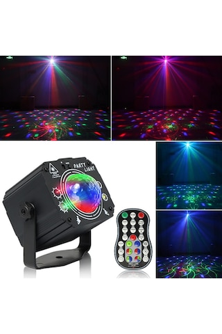 Cbtx 3'ü 1 Arada Taşınabilir Mini Rgb Lazer Işığı, Sihirli Top, Lazer Deseni, Strobe Efektleri Otomatik / Ses / Uzaktan Kumandalı Alüminyum Işık