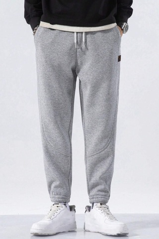 Genius Store Genıus Store Erkek Eşofman İçi Polarlı Bağcıklı Bel Jogger Spor Eşofman Altı Spor-esf001 Gri