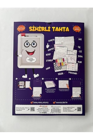 Sihirli Tahta Yaz Sil Özellikli 32 Adet Etkinlikli 28 X 37 Cm Beyaz