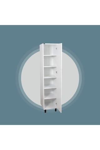Beyaz Tek Kapılı Çok Amaçlı Dolap
