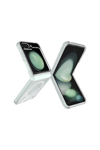 Teleplus Samsung Galaxy Uyumlu Z Flip 7 Fe Kılıf Kamera Korumalı Embos Manyetik Şarj Özellikli Kapak