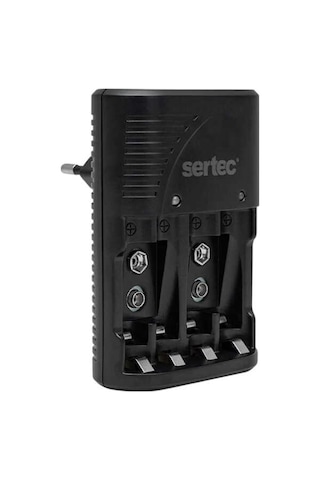 Sertec C802 Aa Aaa 9v Pil Şarj Aleti Ni-mh Ni-cd Akıllı Şarj Cihazı