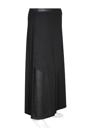 Hesna Kadın Lumina Kombin Ve Biye Detaylı Astarlı Lastikli Siyah Etek Siyah