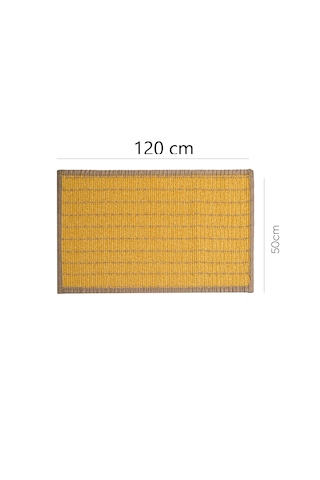 Rattan Kaymaz Banyo Paspası- Su Geçirmez- Çok Amaçlı Mat 50x120 C Açık Kahve