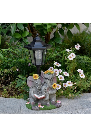 Homyl Güneş Enerjili Fil Bahçe Heykeli Ve Dış Mekan Çim