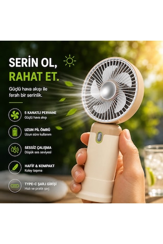 Şarj Edilebilir El Vantilatörü