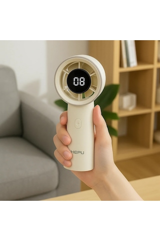 Hp-f17 El Tipi Usb Şarjlı Püskürtmeli Mini Fan Turbo Yüksek Hızlı
