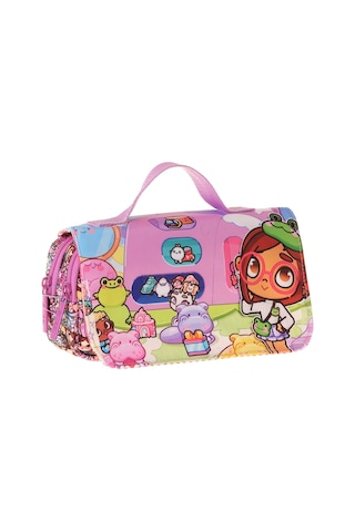 Kaukko Kids Taşıma Askılı Kız Çocuk Nagy Baskılı Şık Kalem Çantası Pembe - L5335