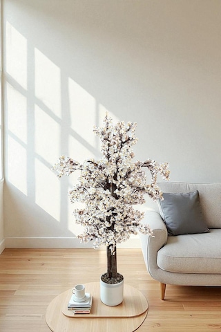 Yapay Çiçekçiniz Yoğun Yapraklı 100 Cm Yapay Sakura Bahar Dalı Ağacı Premium