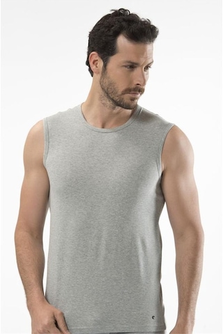 Cacharel 1303 Spor Erkek Bisiklet Yaka - Gri Melanj Gri Melanj