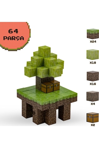 Creative World Manyetik Blok Seti -64 Parça Eğitici Oyuncak Jm802
