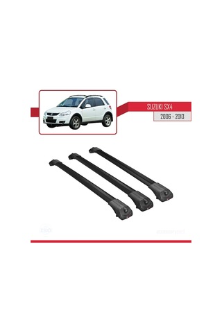 Suzuki Sx4 2006-2013 Arası İle Uyumlu Ace-1 Ara Atkı Tavan Barı Siyah 3 Adet Bar