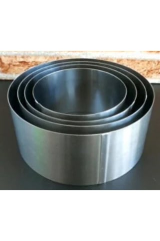 Yuvarlak 4 Lü Kek Pasta Kalıbı Derinlik 15cm Paslanmaz Krom 13cm 16cm 19cm 22cm Aile Boyu Inox