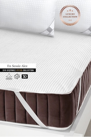 Mislina Home Premium Sıvı Geçirmez Köşe Lastikli Ped Tek - Çift Kişilik Çocuk Yatak Koruyucu Alezi Beyaz