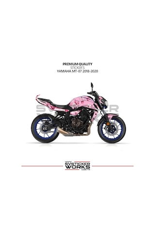 Yamaha Mt07 2018-2020 Kaplama Sticker Sakura Motor Kaplama Modeli Hazır Kit Yüksek Kalite