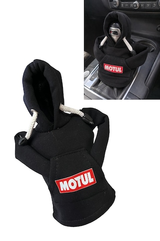 Motul Tasarım Hoodie Vites Topuzu Kılıfı - Universal Sweatshirt Model Vites Aksesuarı Siyah