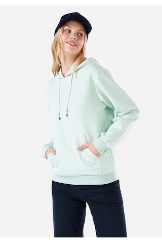 Colins Regular Fit Kapüşonlu Düz Kadın Yeşil Sweatshirt Cl1067255 Q1.v1 Mnm Mint Melange