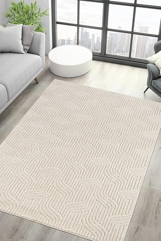 Raschel Carpet Kaymaz Taban Moopy Krem Bukleli Yumuşak Soft Dokuma Yolluk Halı Salon Halısı Lp1003a Krem Krem