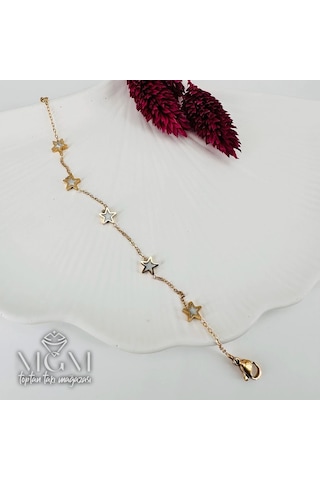 Mepa Gold Sedef Taşlı Çelik Bileklikler 16+5 Cm Uzatma Payı - Kbl0134 Najmaddin Altın