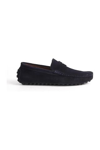 Mubiano Hakiki Deri Erkek Süet Lacivert Loafer -mssr1277-lcv Lacivert