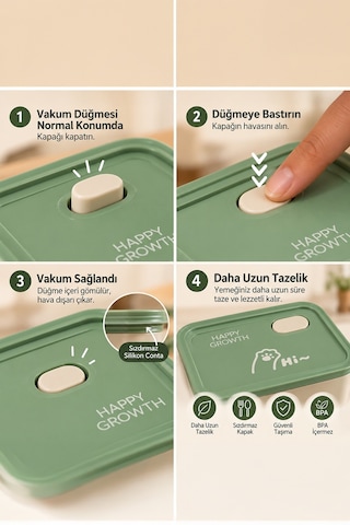 Porsima Bl25229 Isı Yalıtımlı Çanta Paslanmaz Çelik 2 Parça Vakumlu Yemek Termosu Beslenme Kutusu Taşınabilir Lunch Box Sefer Tası Krem