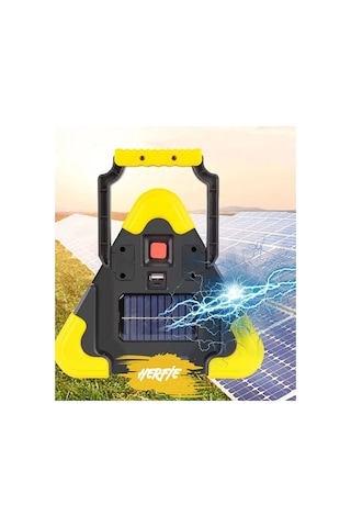 Acil Durum Işığı Solar Enerjili Yanar Sönerli Lamba Araç Reflektörü Uzun Menzilli