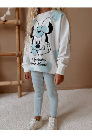 Miniko Kids Kız Çocuk Minnie Modelli Taytlı Takım Yeşil