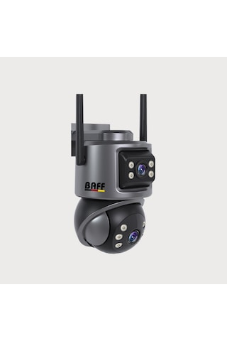 Baff Ics-5637 3+3mp Çift Lens Akıllı Wi-fi Güvenlik Kamerası Aı İnsan Takip Ve Renkli Gece Görüşlü Akıllı Bebek Kamerası