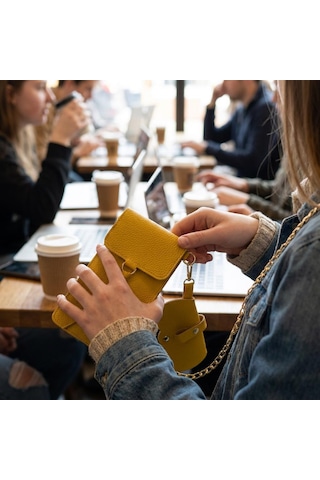 Bideri Slım Telefon Ve Gözlük Çantası Sarı & Gold
