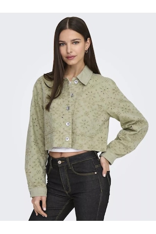 Only Onlelsa Short Crochet Jacket Kadın Ceket 15338055 Yeşil