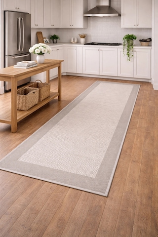 Mess Modern Dekoratif Yumuşak Dokulu Sisal Halı 3933 Krem Vizon Çok Renkli