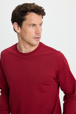 Tudors Erkek Relax Fit Rahat Kesim %100 Pamuk 2 İplik Bisiklet Yaka Bordo Sweatshirt -41523 Bordo