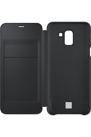 Galaxy J6 2018 İle Uyumlu Wallet Cover Kılıf Siyah Ef-wj600cbegww