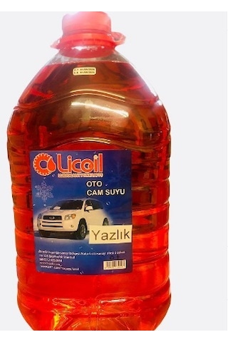 Licoil Yazlık Oto Cam Suyu Temizleyici&Şampuanlı&Parfümlü 5 Lt