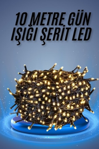 Led Işık Ağaç Süsleme Ampüllü Dekoratif Aydınlatma 10 Metre Gün Işığı Çok Renkli