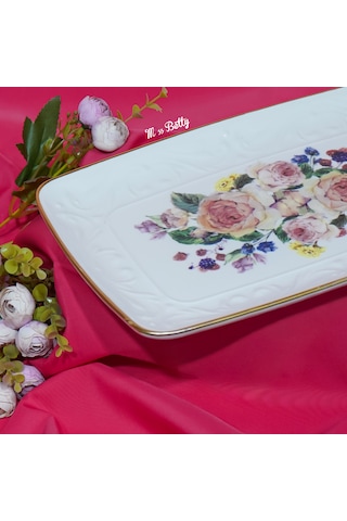 Rose Deluxe Ordövr Tabağı Pembe