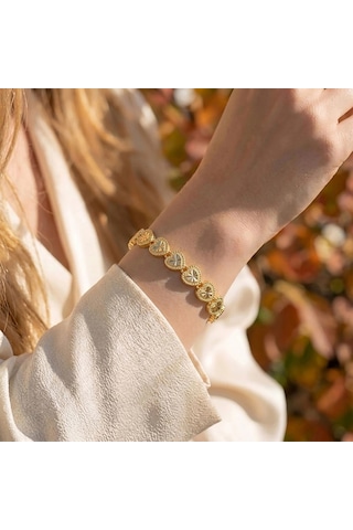 Moncuk Design Amorette 24k Gold Kaplama 8 Mm Kadın Bileklik 3351kbv5d13 Sarı